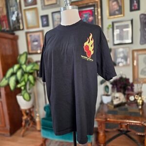 Streetwise Clothing Co T-Shirt Mens XL Black Play Flaming Dice Graphic Tee